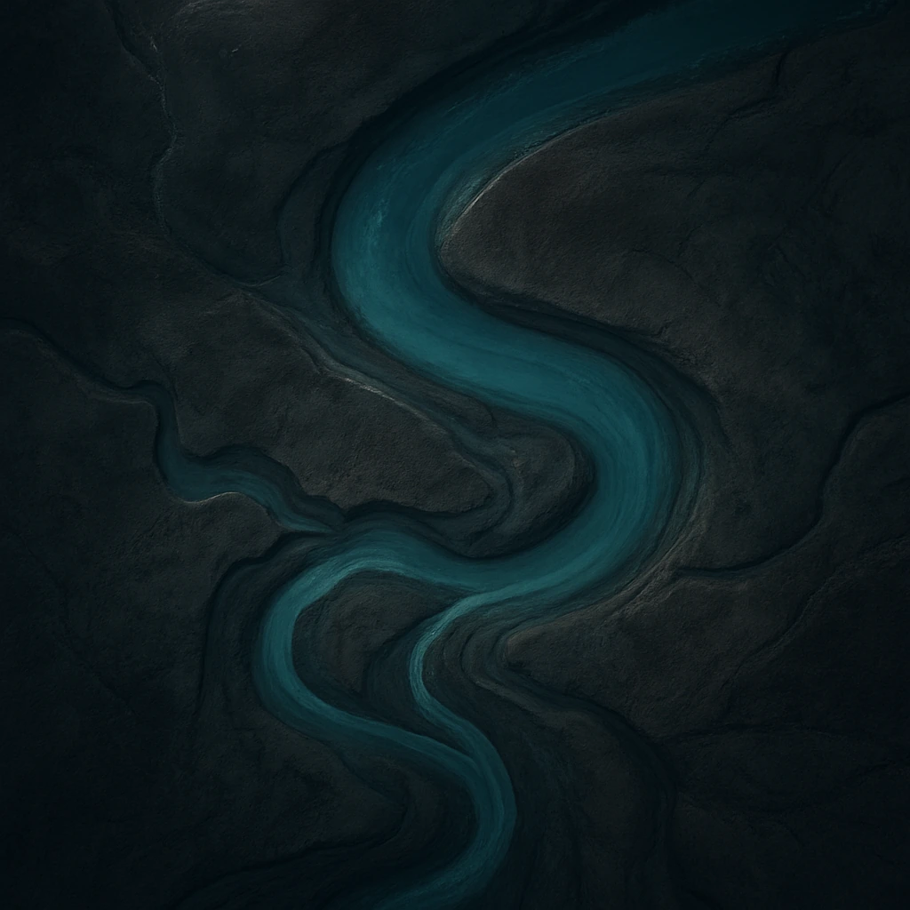 Dark aerial landscape with golden light accents — The Matchbox case study cover image for Trulioo